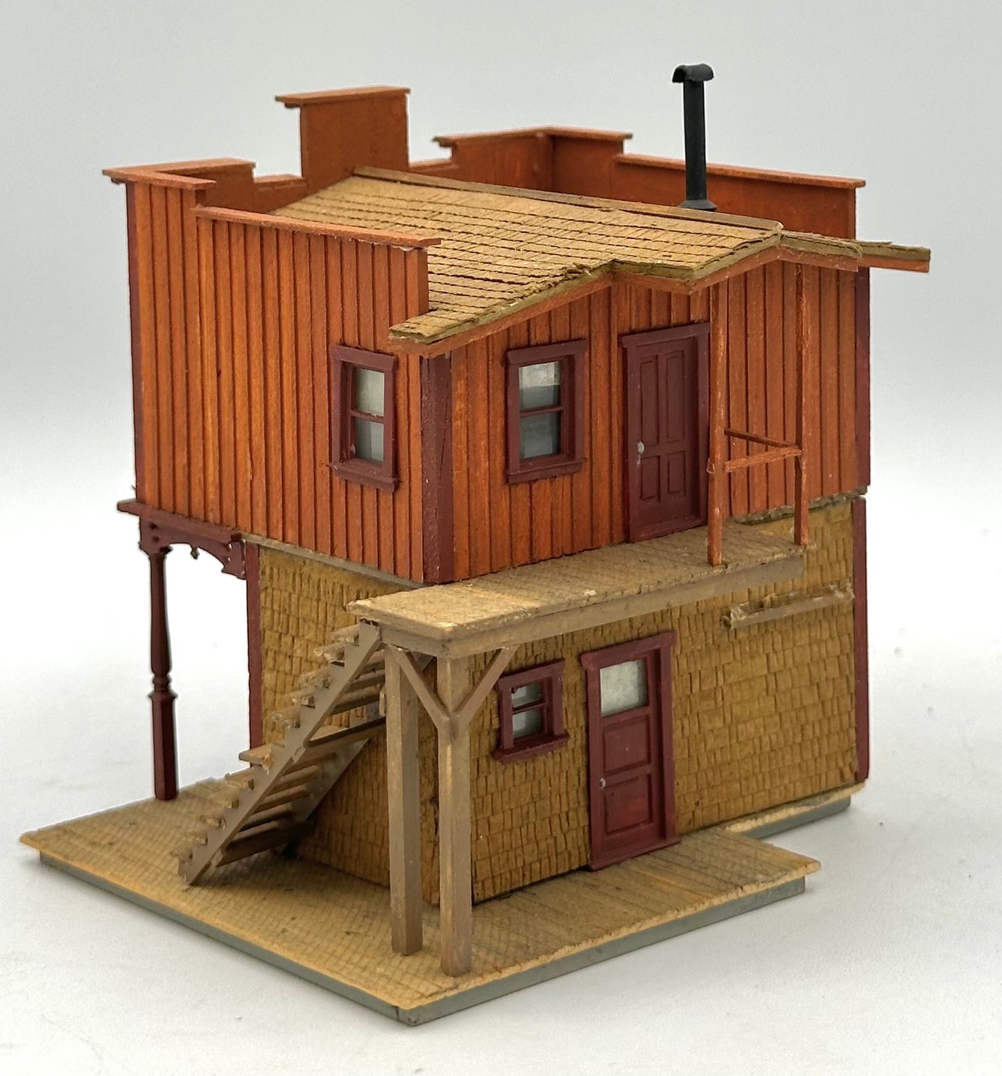 Campbell #371 HO Scale "Mathews' Mercantile" Laser Cut Wooden Custom Painted  Fully Assembled