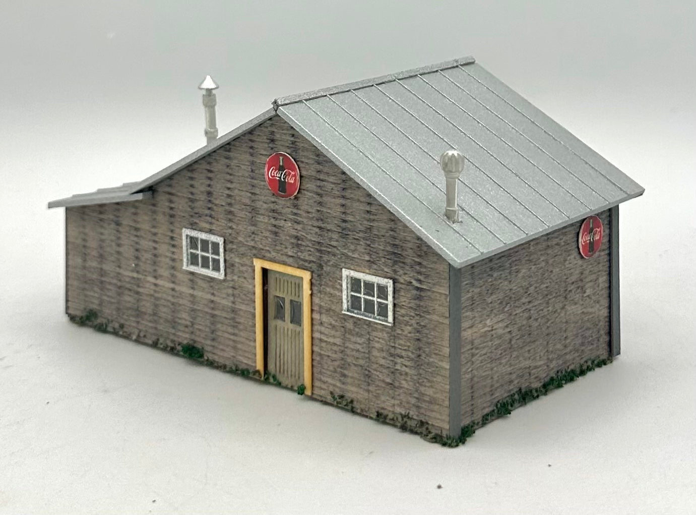 HO Scale Pink J. Plemmons Groceries Feed Laser cut Wooden Building Fully Assembled