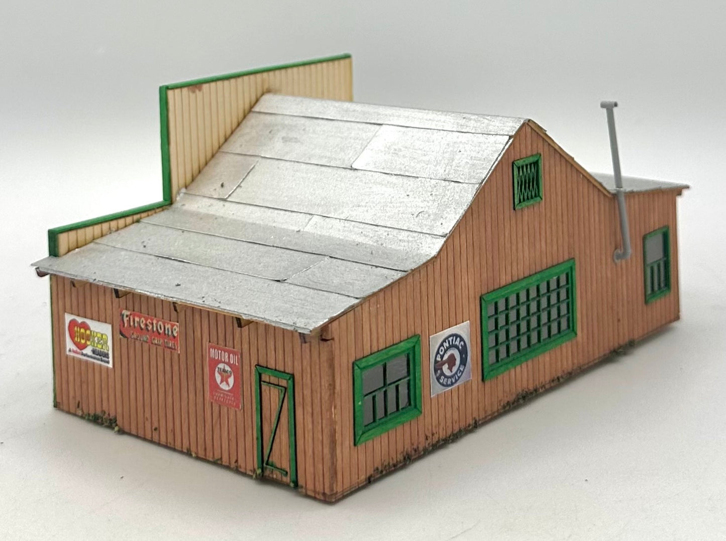 HO Scale Ed's Auto Services Laser cut Wooden Building Fully Assembled