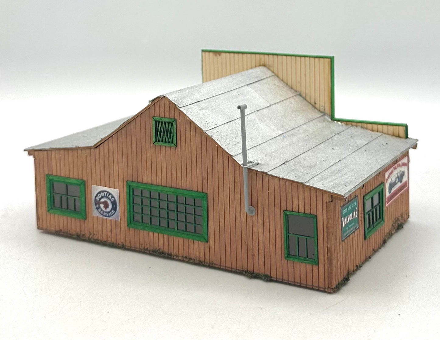 HO Scale Ed's Auto Services Laser cut Wooden Building Fully Assembled