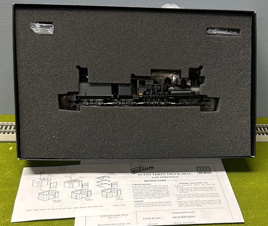 Spectrum 81901HO Scale 80 ton Three Truck Shay Unlettered Locomotive Wood Cab