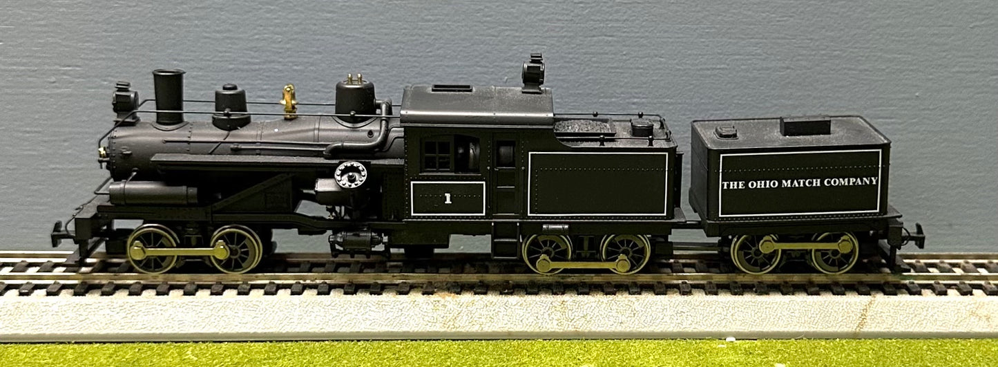 RivaRossi 1569 HO Scale Heisler 3 Truck Model, The Ohio Match Company DC Steam Locomotive