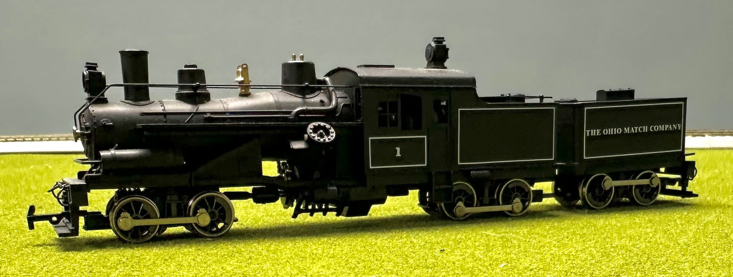 RivaRossi 1569 HO Scale Heisler 3 Truck Model, The Ohio Match Company DC Steam Locomotive