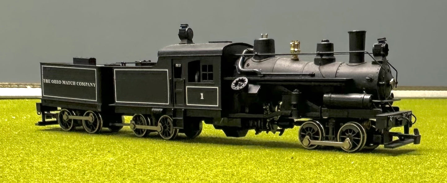 RivaRossi 1569 HO Scale Heisler 3 Truck Model, The Ohio Match Company DC Steam Locomotive