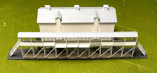 Walthers Cornerstone 933-3049 Ice House,& Icing Platform Custom Painted Building Diorama Fully Assembled