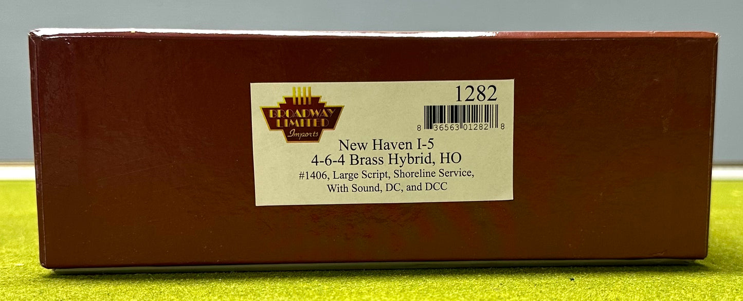 Broadway Hybrid 1282  Brass HO Scale New Haven I-5 4-6-4 DC/DCC Sound Steam Locomotive