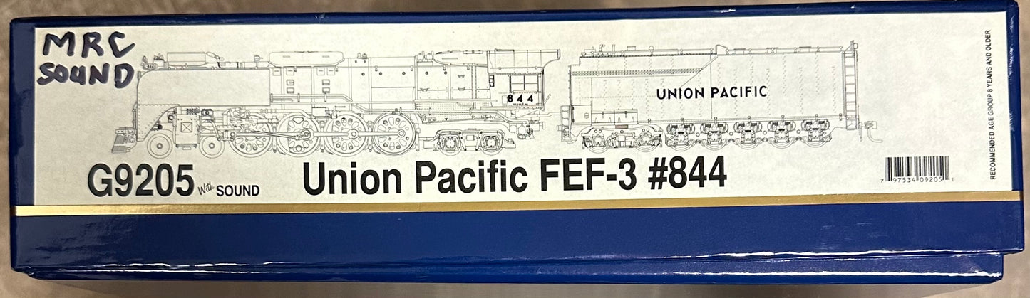 Athearn Genesis G9205 HO Scale Union Pacific FEF-3 4-8-4 Northern DCC w/ MRC Sound Steam Locomotive