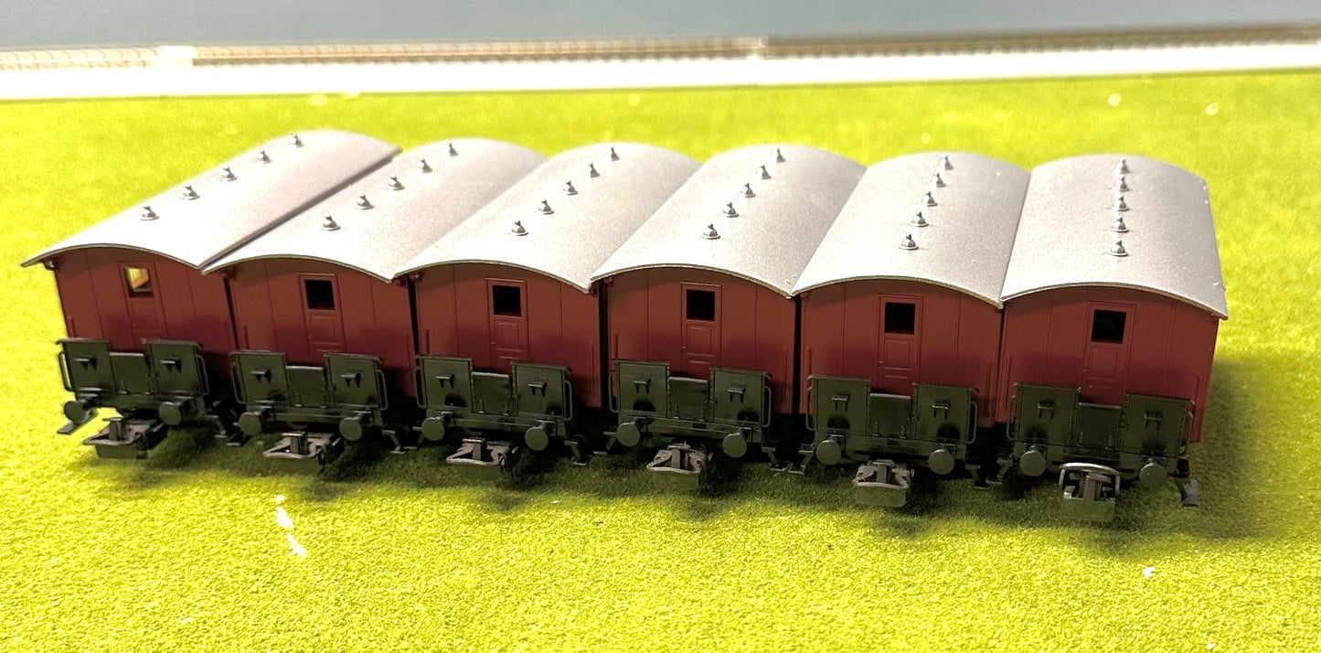 Marklin 4107 HO Scale Std. Branch 2nd Class Passenger Car 6pc