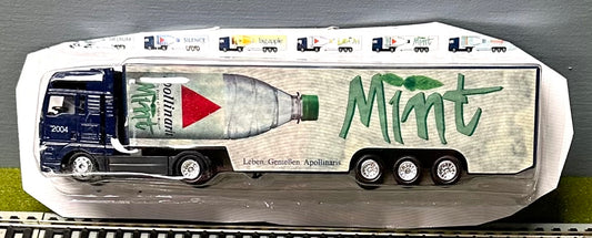 Apollinaris MINT Mineral Water (190mm-7.5") Man Container Semi Truck/Trailer HO Scale