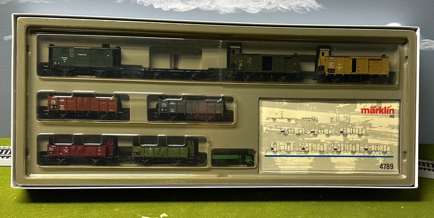 Marklin 4789 HO German State Railroad 8 Car set from different Provincial Railroads around 1910