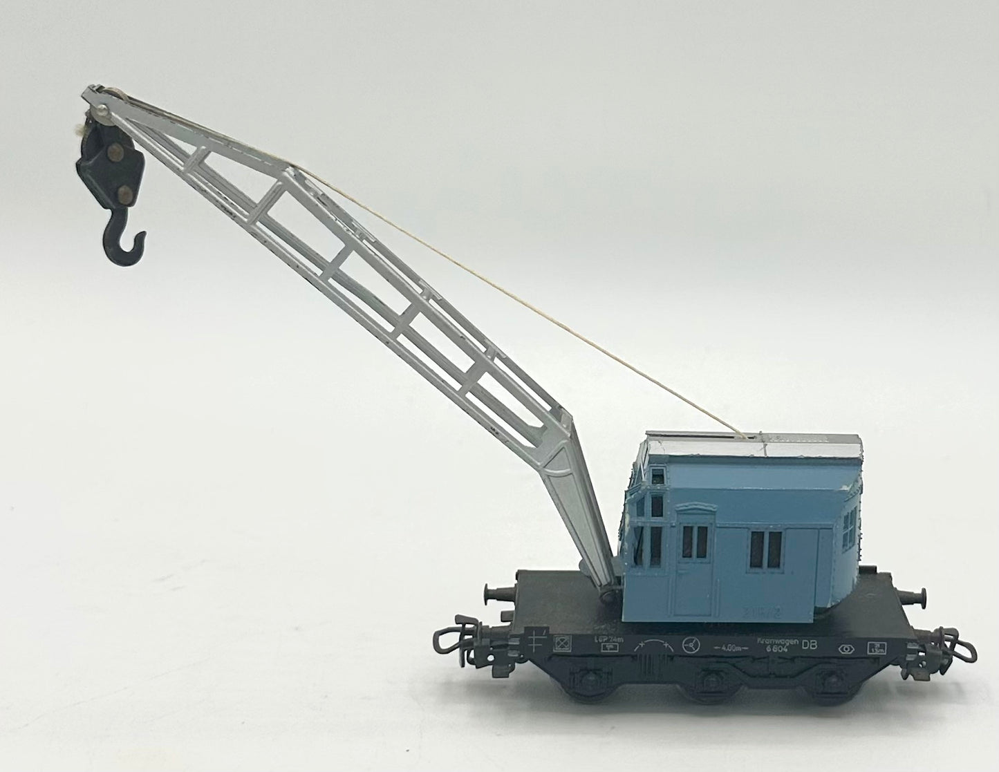 Marklin 4611 HO Scale All Metal Blue Wrecking Crane