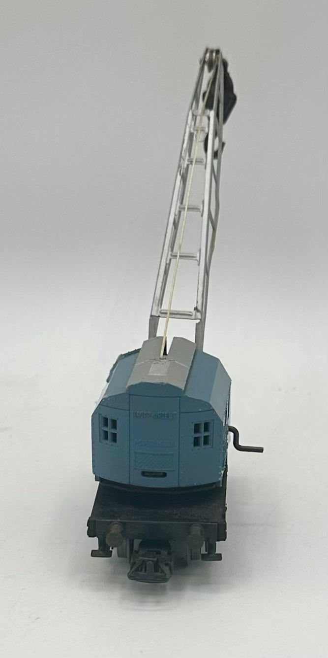 Marklin 4611 HO Scale All Metal Blue Wrecking Crane