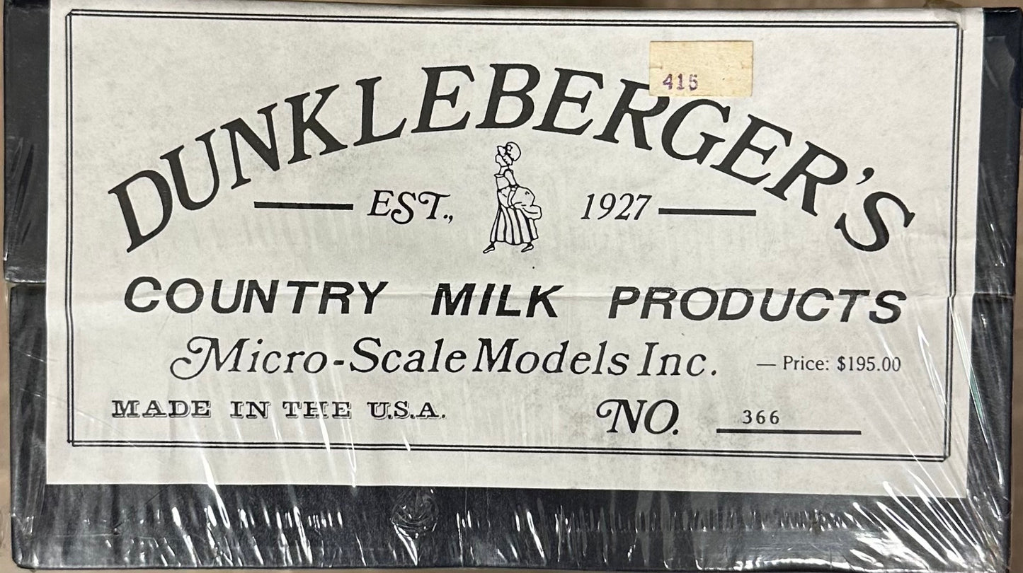Micro-Scale Models DunkleBerger's HO Country Milk Products Building Kit No. 366, Factory Sealed