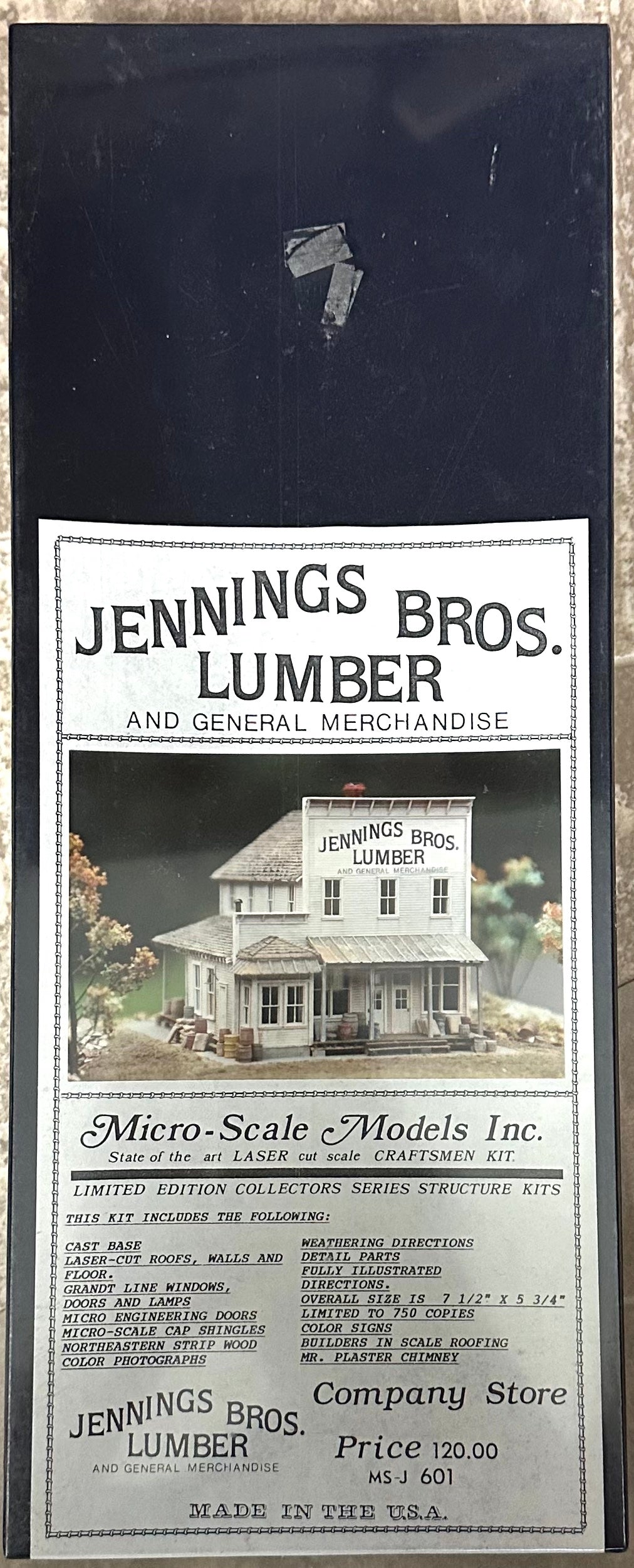 Micro-Scale Models Jenning's Lumber & General Merchandise HO Building Kit No. 601,