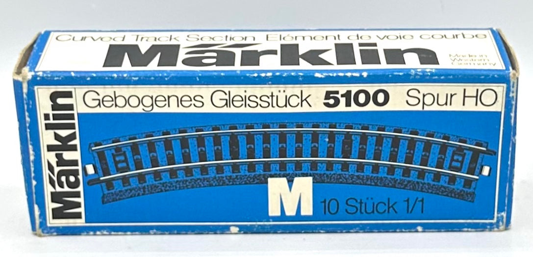 Marklin 5100 HO M Track Curve Track 3-Rail AC 10pc.