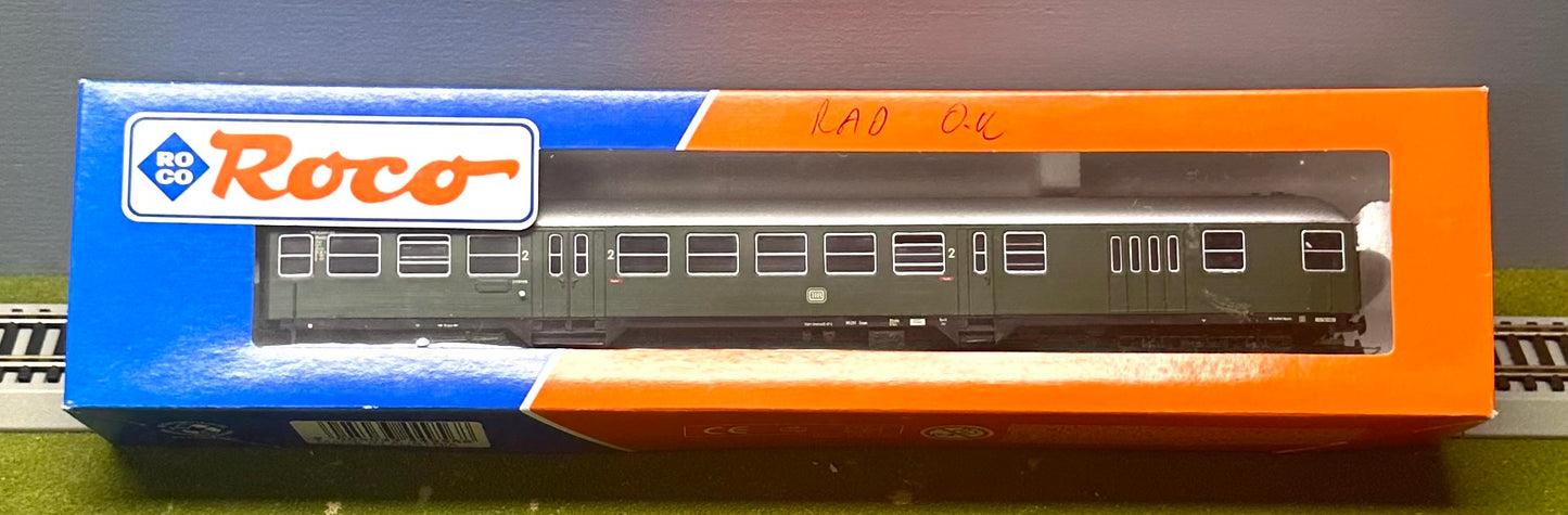 Roco 44956 HO Scale DB 2nd Class/Luggage Passenger Car Original Packaging