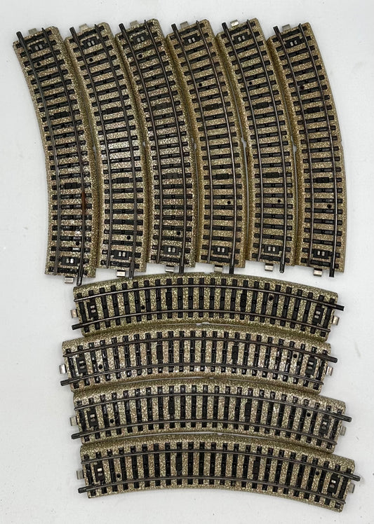 Marklin 5100 HO M Track Curved Track R14 3/16" x 45' (360mm)3-Rail AC 10pc