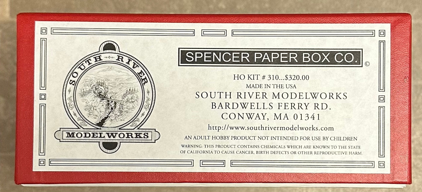 South River Modelworks HO Building Kit No. 310, Spencer Paper Box Co.
