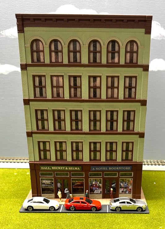 City Classics HO Scale One of a Kind Custom Painted 5-Story Art Deco Building  Lighted
