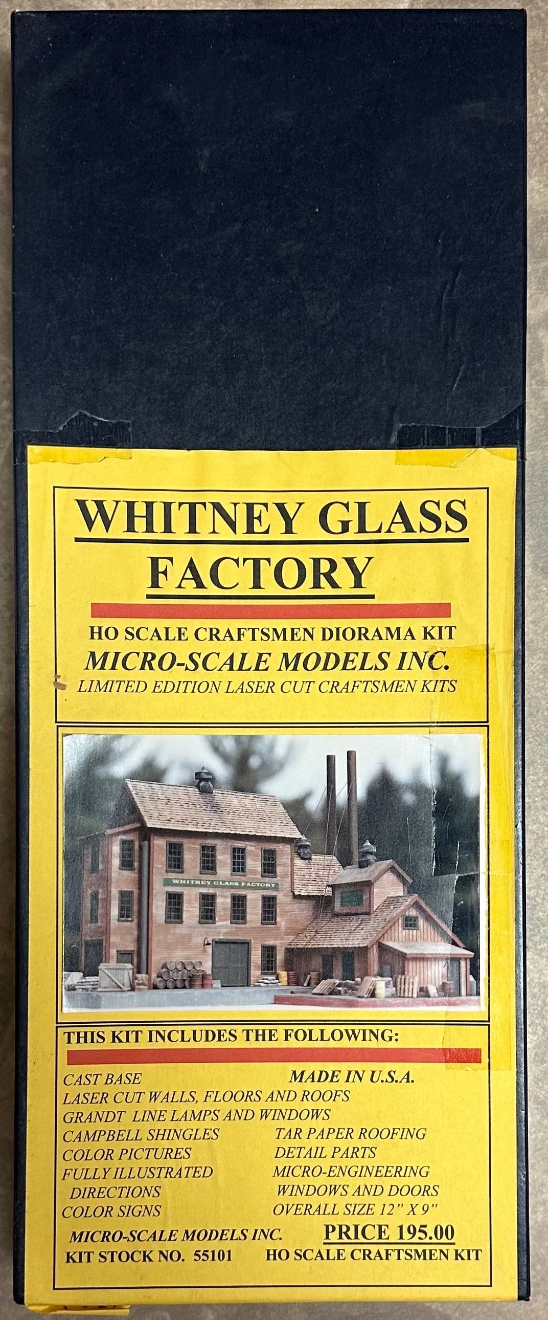 Micro-Scale Models Whitney's Glass Factory HO Building Kit No. 55101