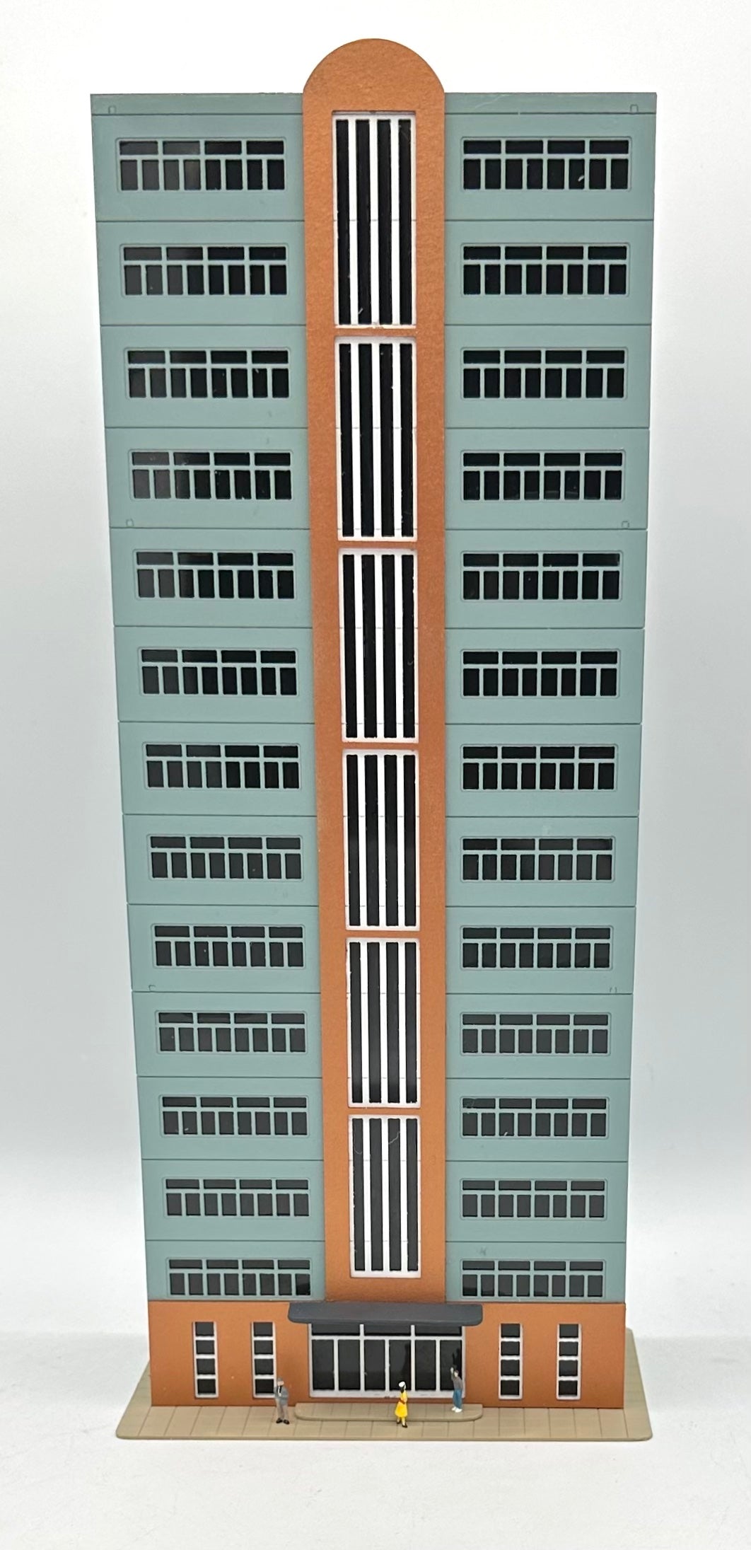 Outlands Style N Scale Custom Built/Painted 14-Story "Trackside Tower" Apartment Building