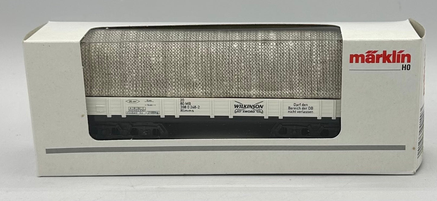 Marklin 94149 HO Scale "Wilkinson" Flat Car With Canvas Fabric Cover