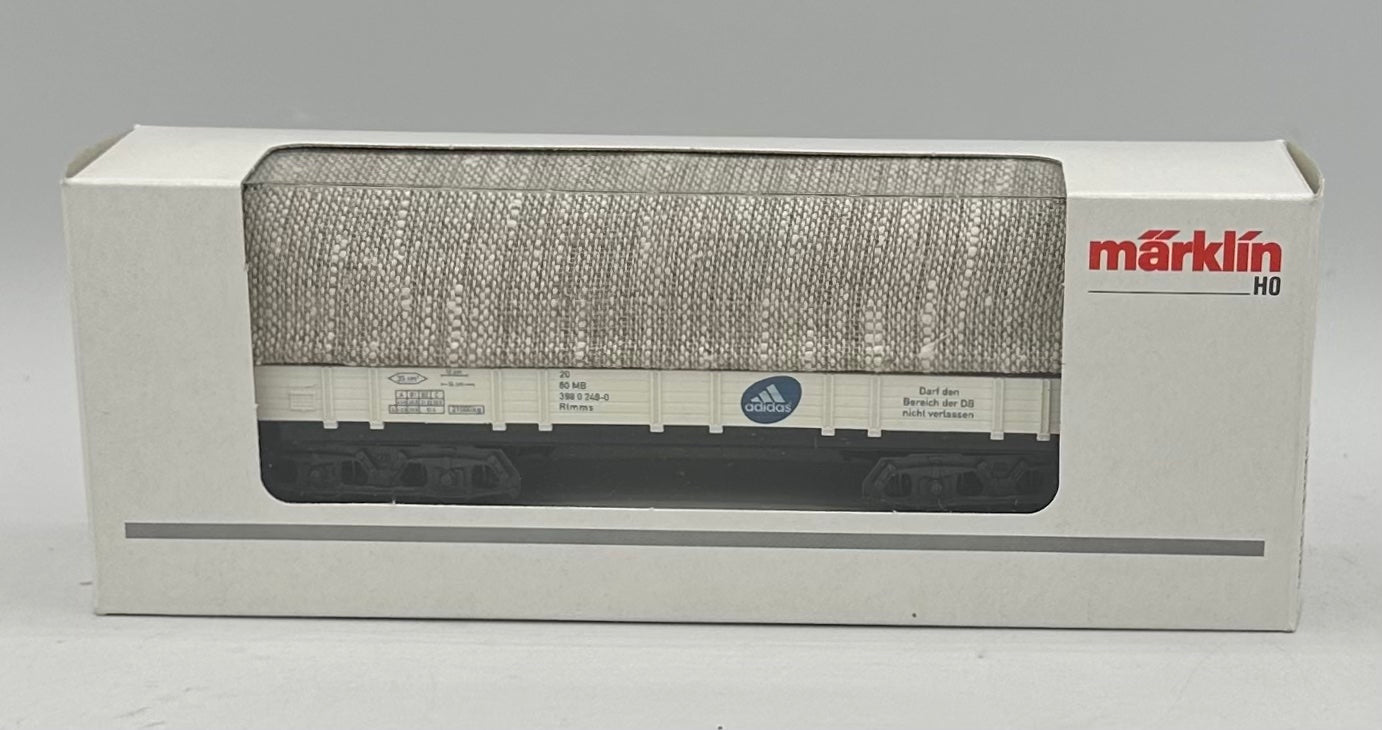 Marklin 94149 HO Scale "Adidas" Flat Car With Canvas Fabric Cover