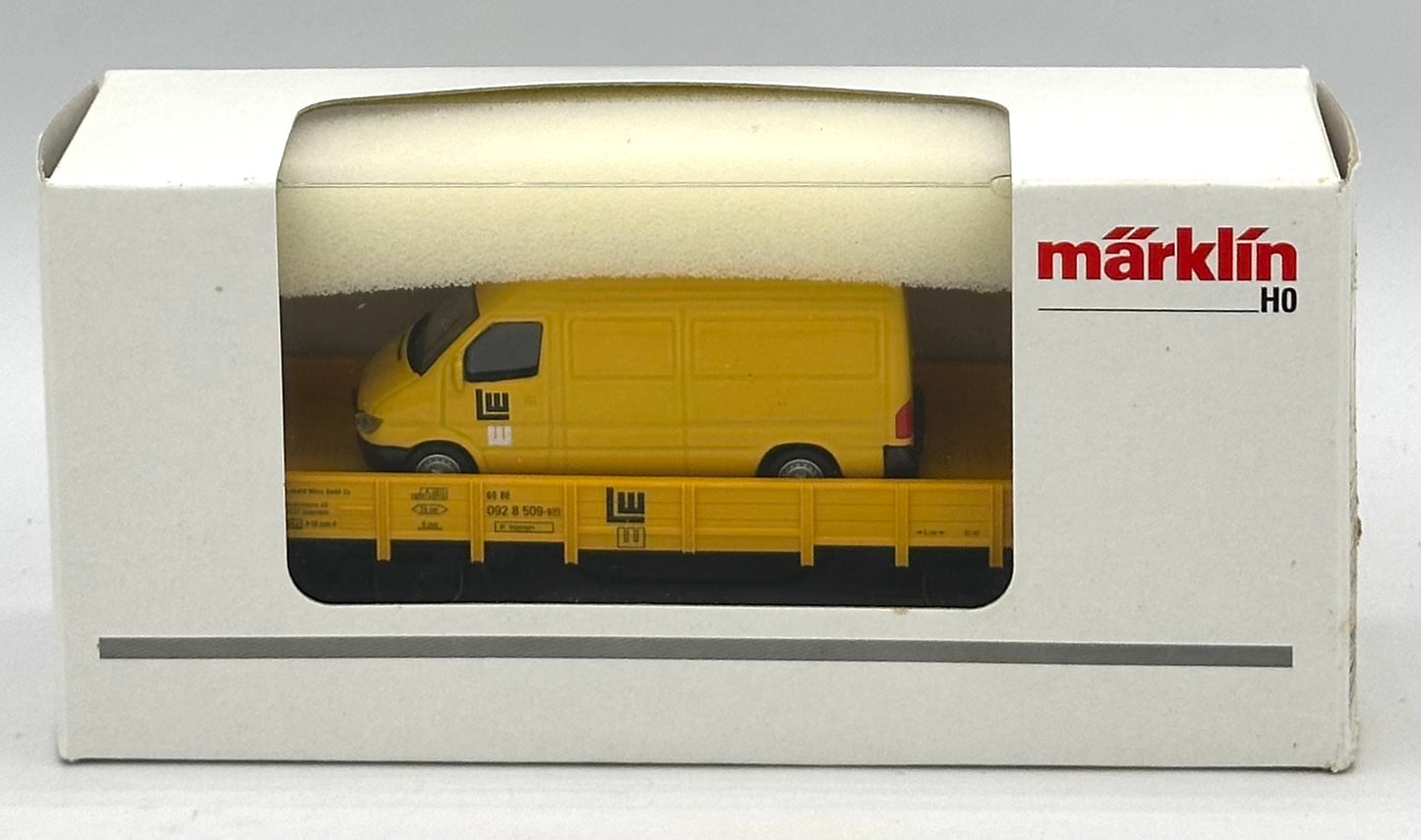 Marklin 00754-16 HO Scale DB Kbs-Series Flat Car W/ Mercedes -Benz PKW Spur Load