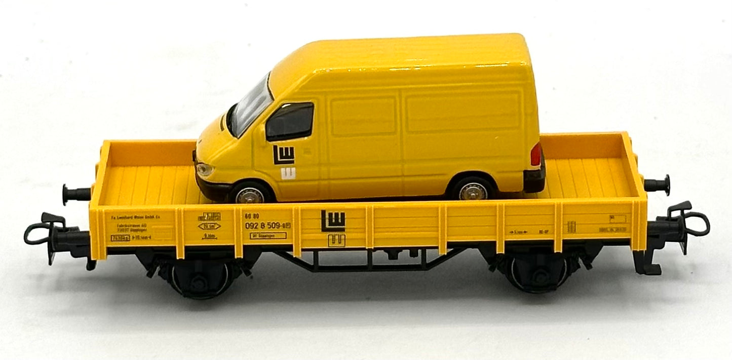 Marklin 00754-16 HO Scale DB Kbs-Series Flat Car W/ Mercedes -Benz PKW Spur Load