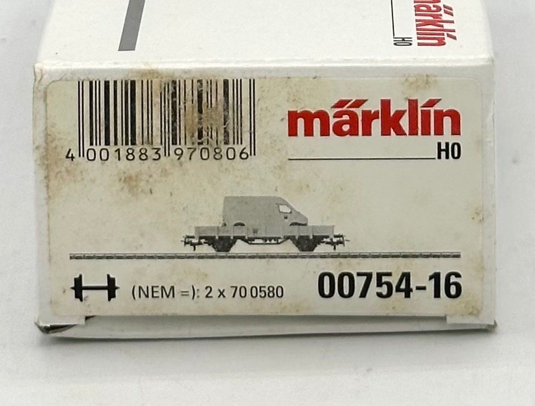 Marklin 00754-16 HO Scale DB Kbs-Series Flat Car W/ Mercedes -Benz PKW Spur Load
