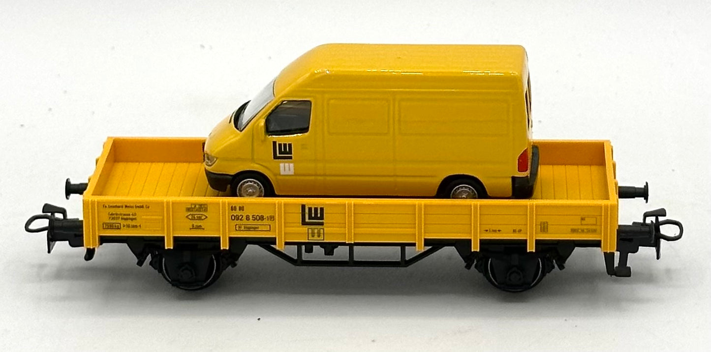 Marklin 00754-15 HO Scale DB Kbs-Series Flat Car W/ Mercedes -Benz PKW Spur Load