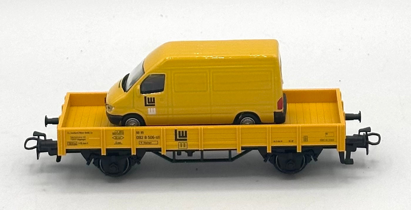 Marklin 00754-13 HO Scale DB Kbs-Series Flat Car W/ Mercedes -Benz PKW Spur Load