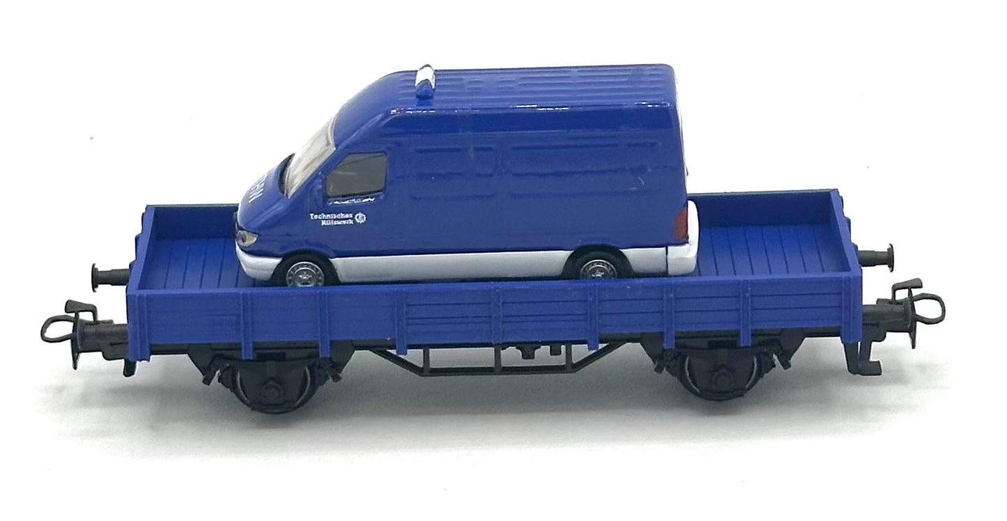 Marklin 00758-09 HO Scale DB Kbs-Series Flat Car W/ Mercedes -Benz Sprinter Load