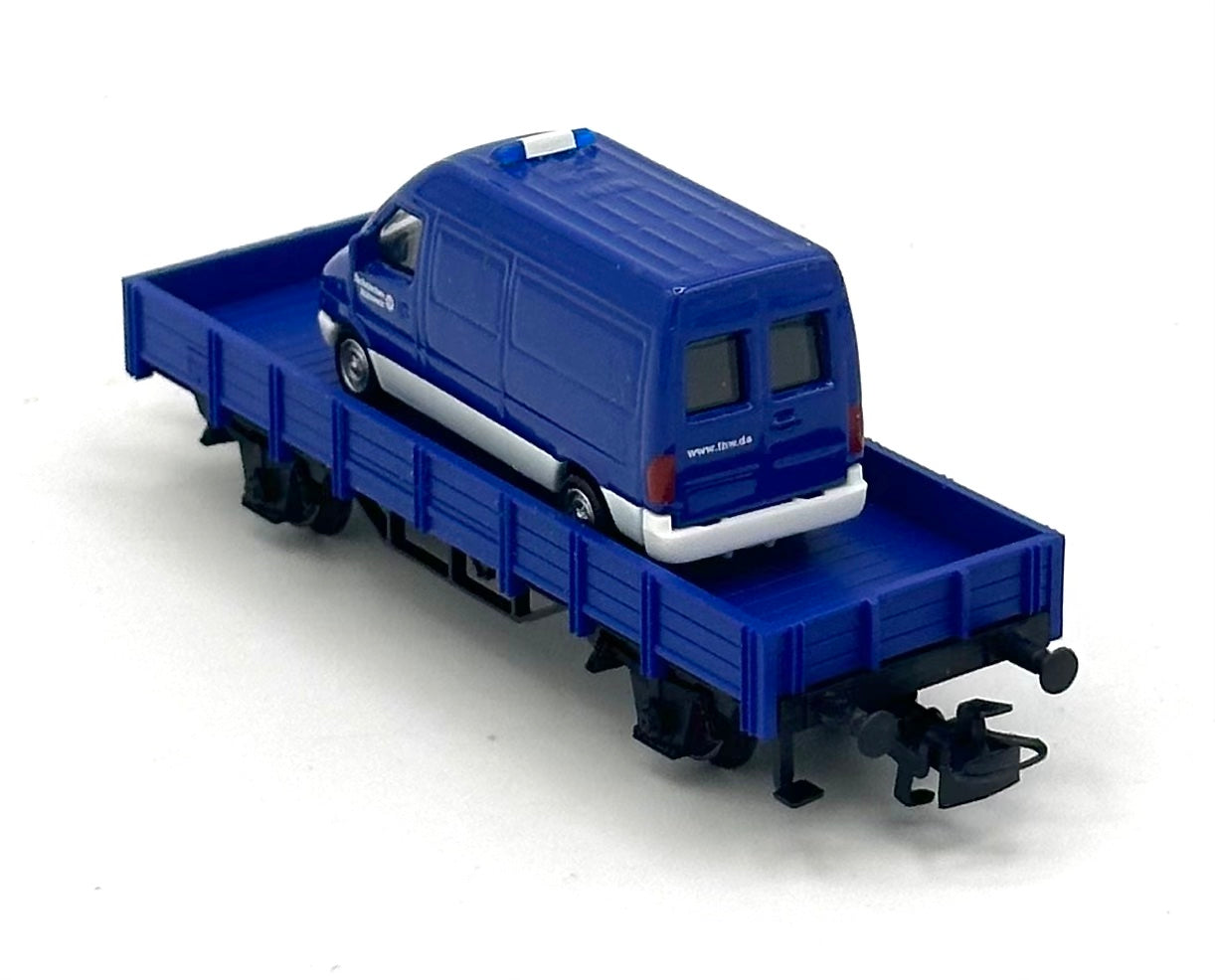 Marklin 00758-09 HO Scale DB Kbs-Series Flat Car W/ Mercedes -Benz Sprinter Load