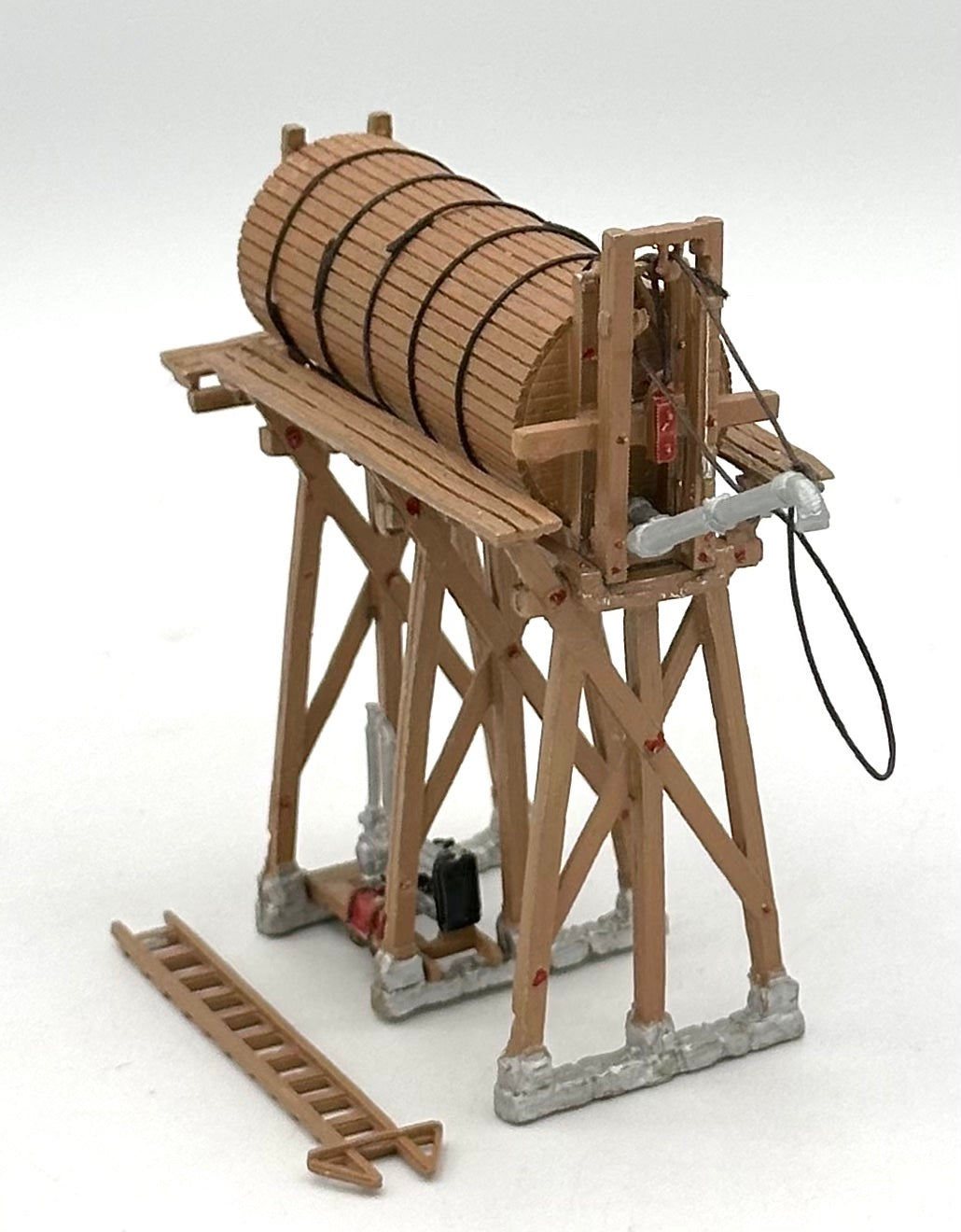 Woodland Scenics D241 HO Scale Branch Line Water Tower, Custom Painted Die Cast Fully Assembled