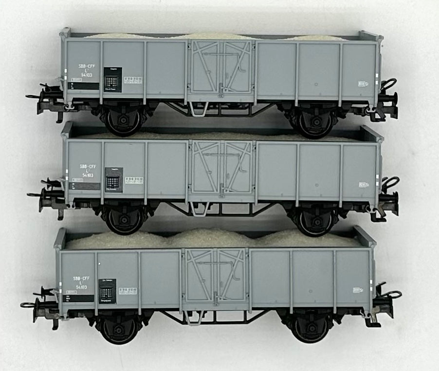 Marklin HO Scale 4430 Gondola With Sand Load 3 Cars