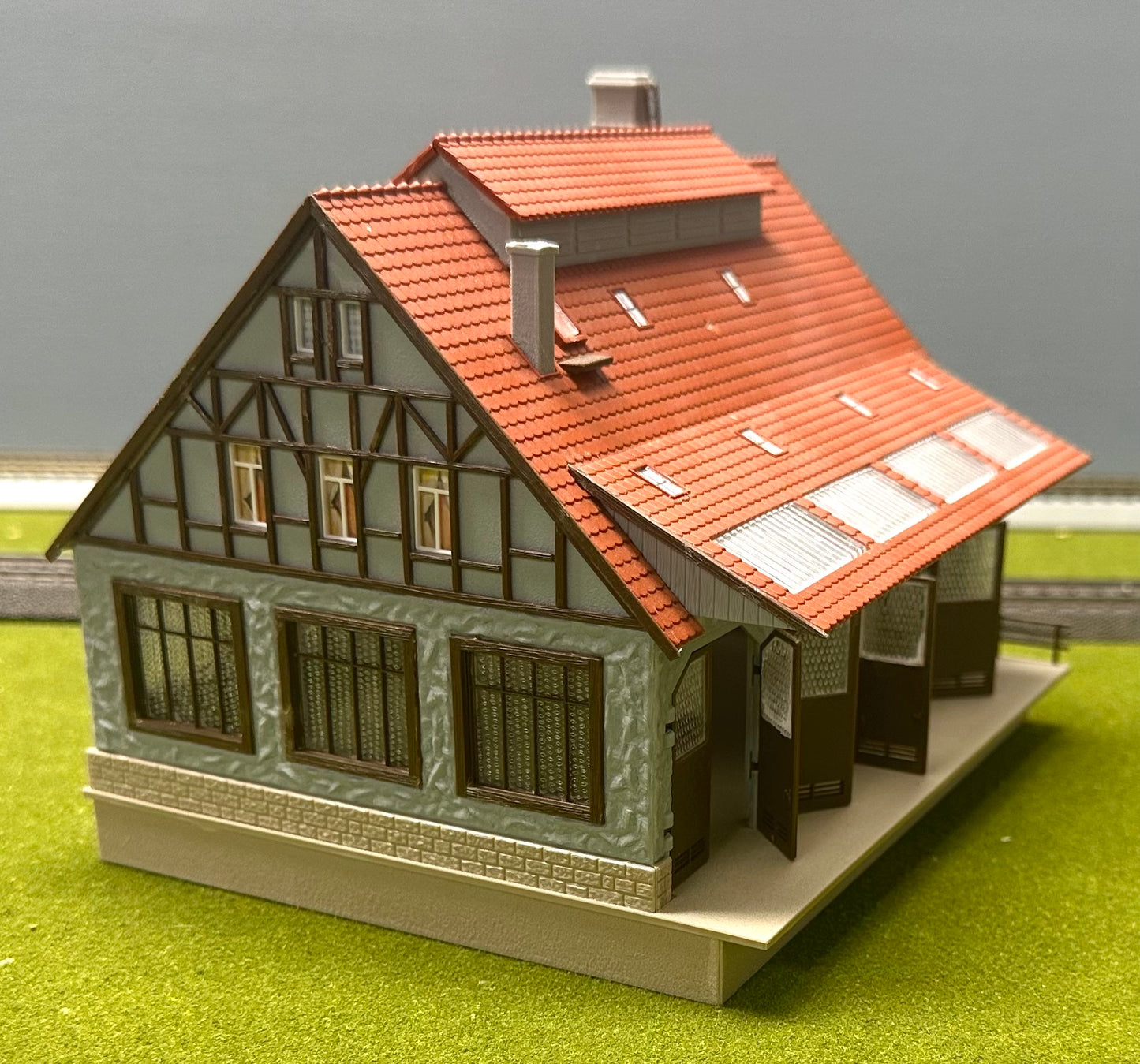 Vollmer 47545 HO Scale Half Timber Framed Freight Shed/Warehouse Fully Assembled