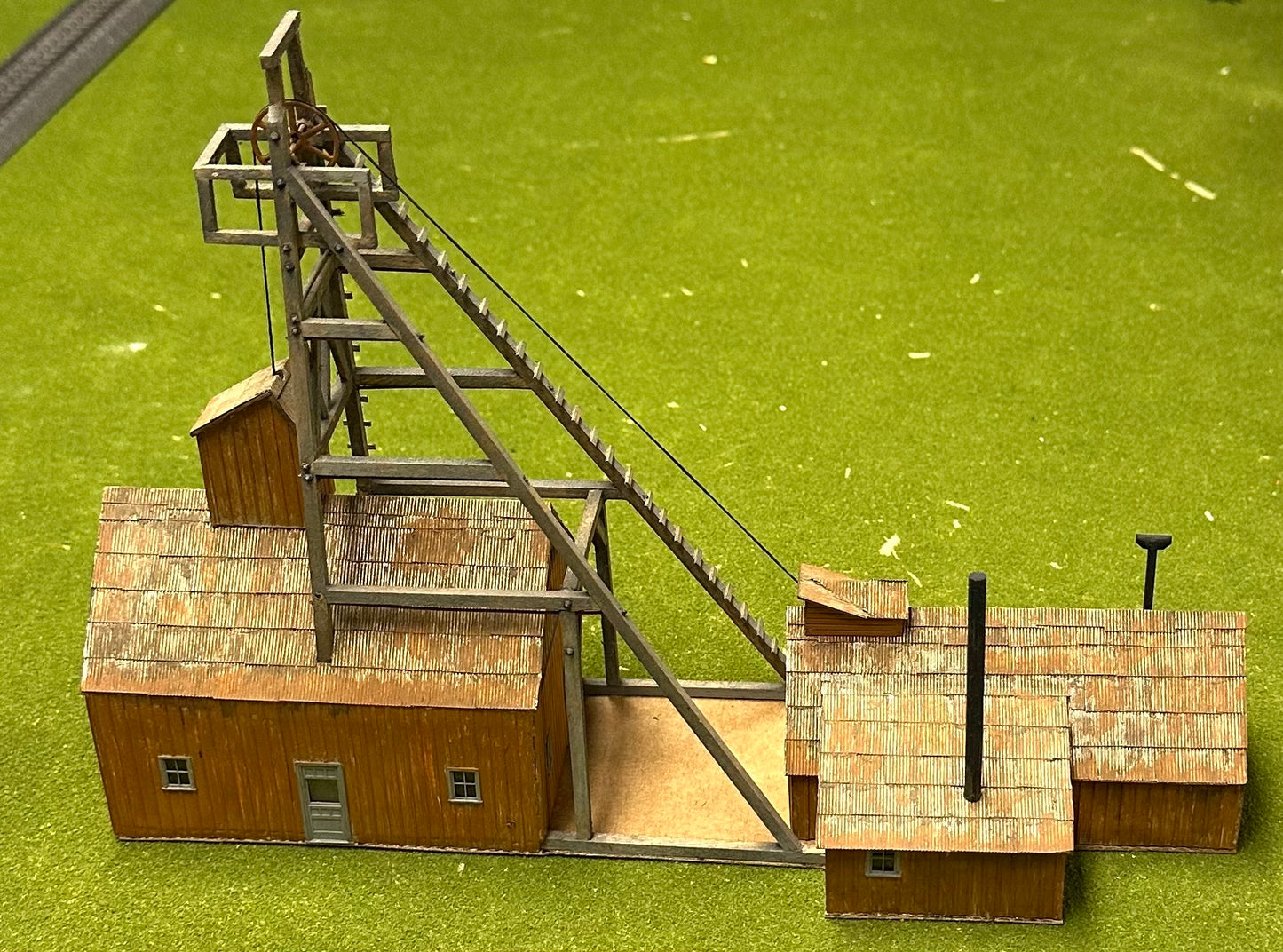 Campbell #388 HO Scale "Silver Spur Mine " Laser Cut Wooden Custom Painted/Weathered Fully Assembled