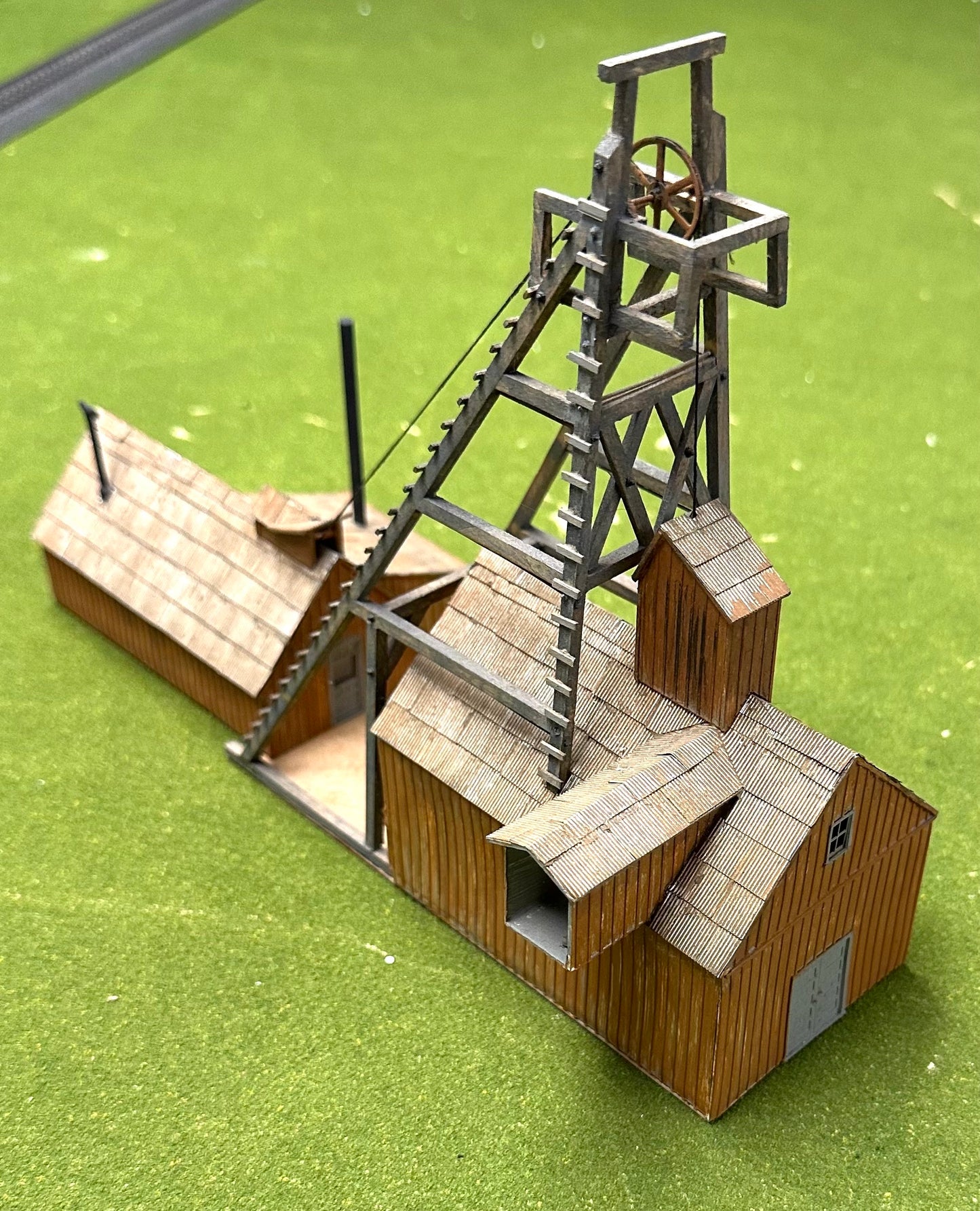 Campbell #388 HO Scale "Silver Spur Mine " Laser Cut Wooden Custom Painted/Weathered Fully Assembled