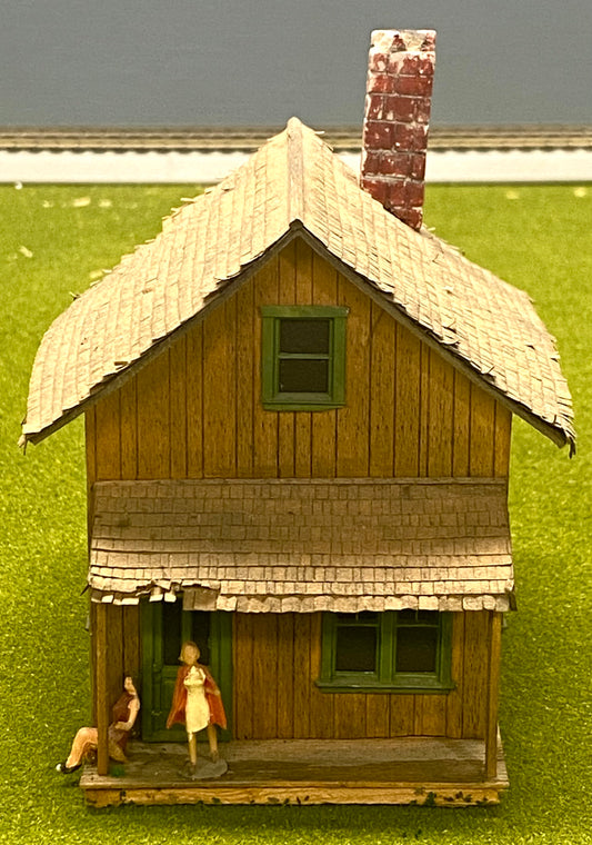 HO Scale Wood/Card Custom Built Painted/Weathered Old House