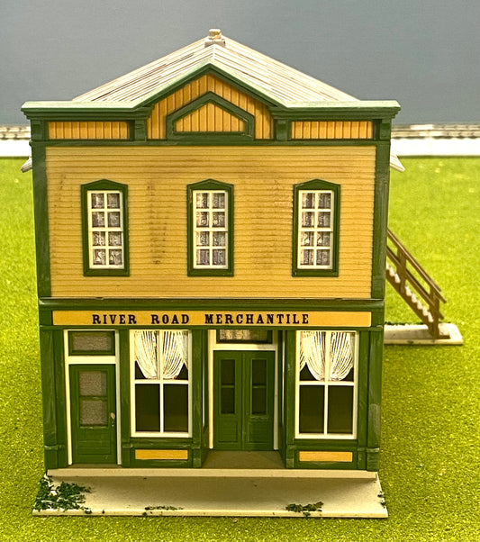 Kibri HO Scale 2-Story River Road Mercantile, with Back Steps Fully Assembled