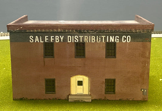 HO Scale Wood Custom Built Painted/Weathered Warehouse w/ Wall Advertising
