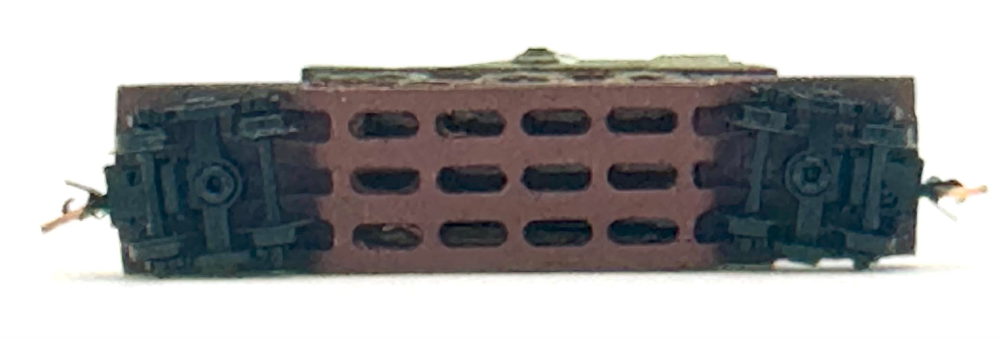 N Scale Depressed Heavy Duty Flatbed Custom Built Painted w/ M3 Lee Medium Tank Load