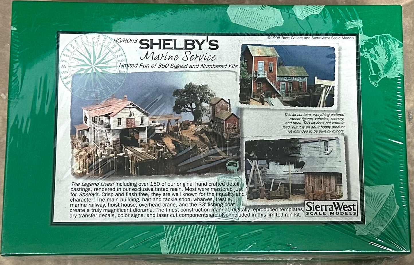 Sierra West Scale Models HO/HOn3 Building Kit No. 103, VERY RARE Shelby's Marine Service.