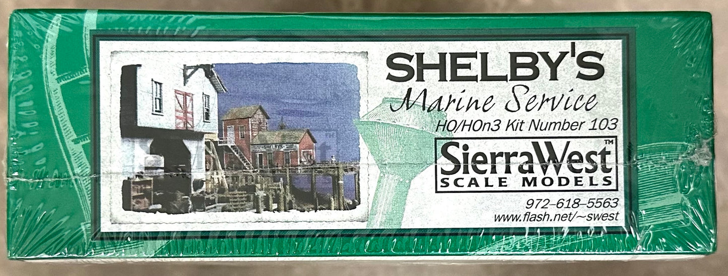 Sierra West Scale Models HO/HOn3 Building Kit No. 103, VERY RARE Shelby's Marine Service.