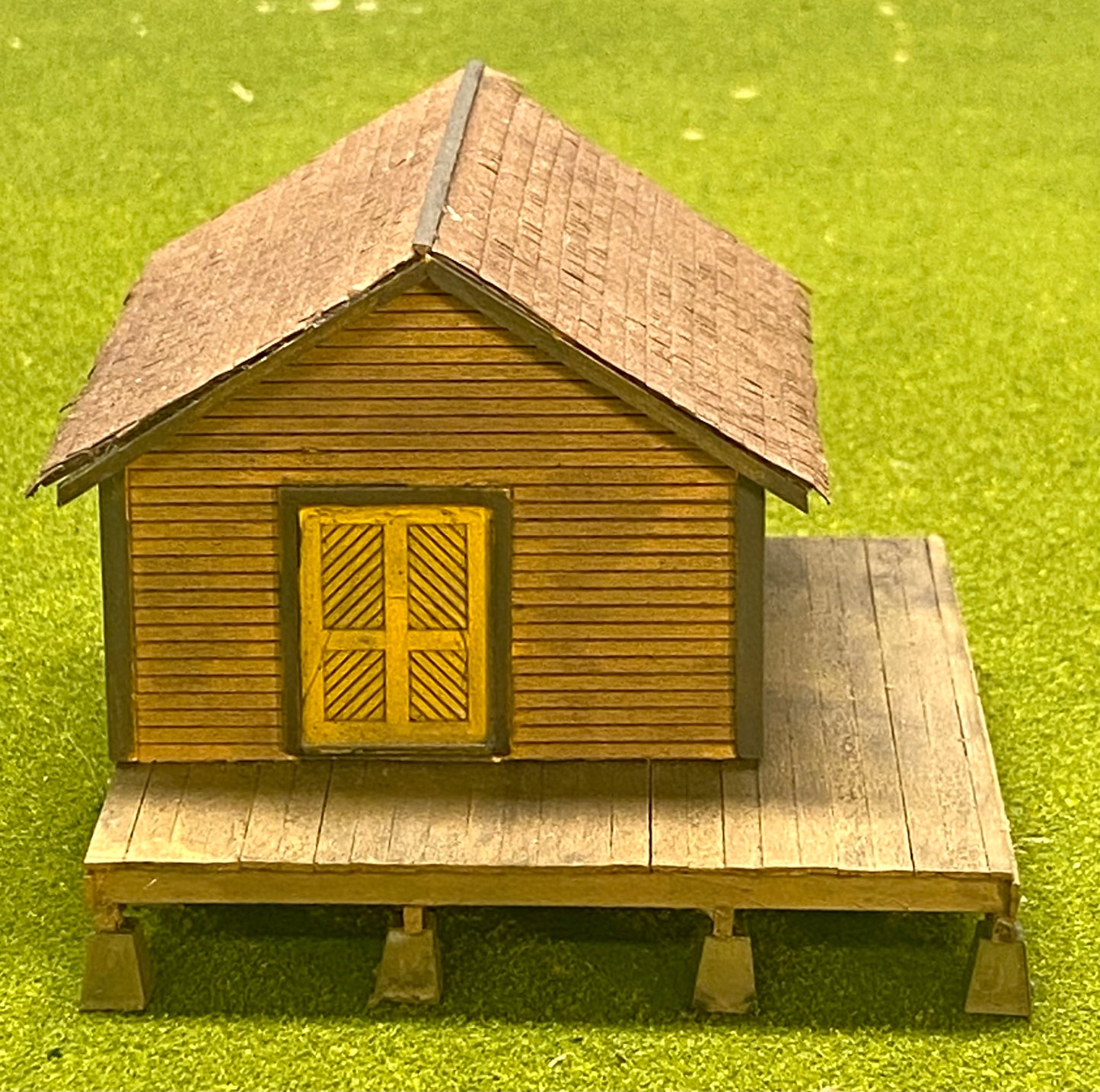 HO Scale Wood Custom Built Painted/Weathered Trackside Storage Shed