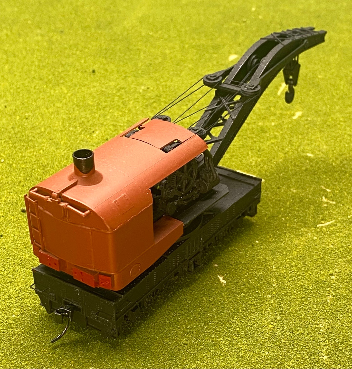 Tichy Train Group HO Scale Wrecking Crane, Fixed Cab/Jib Secured ready for Transportation.
