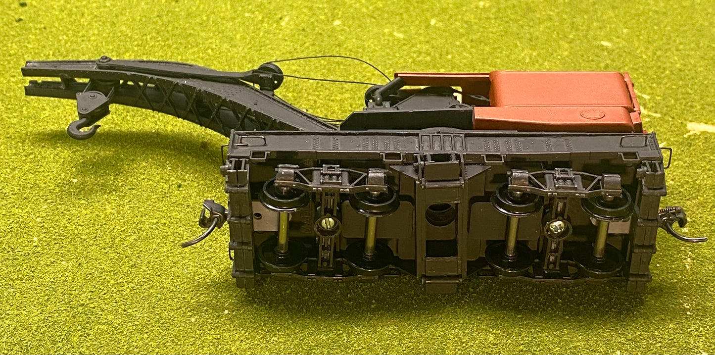 Tichy Train Group HO Scale Wrecking Crane, Fixed Cab/Jib Secured ready for Transportation.