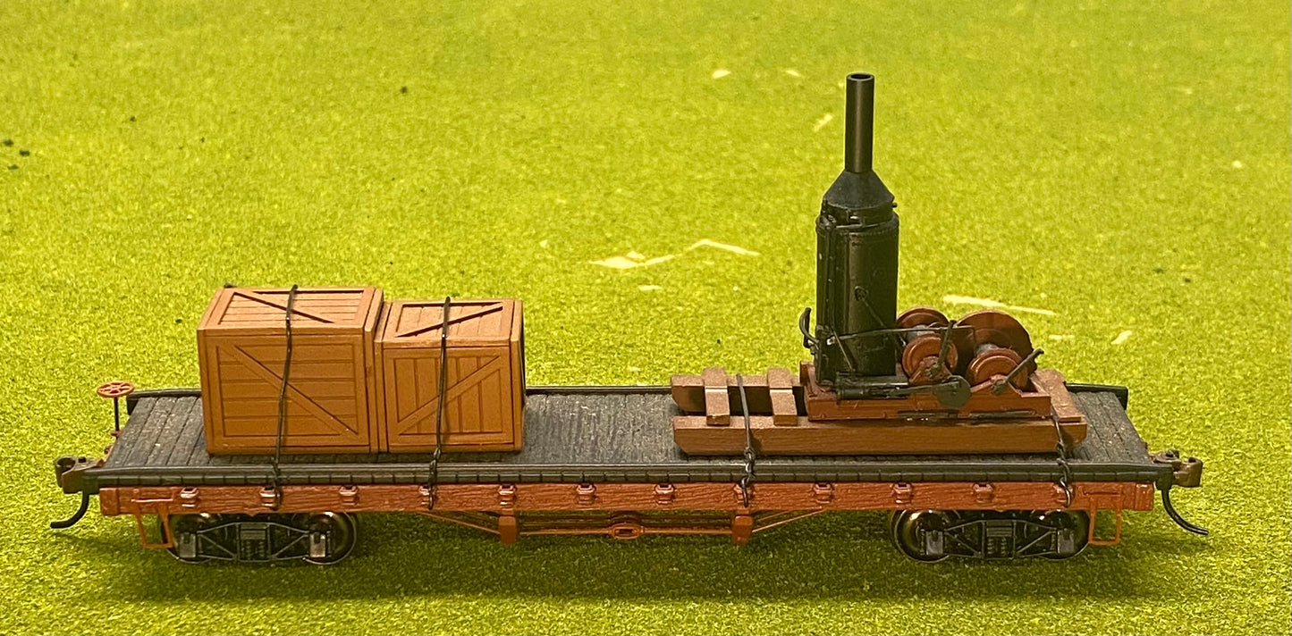 Rochester Model Rail VERY RARE HO Scale Flat Car + Load by Jack Matsik
