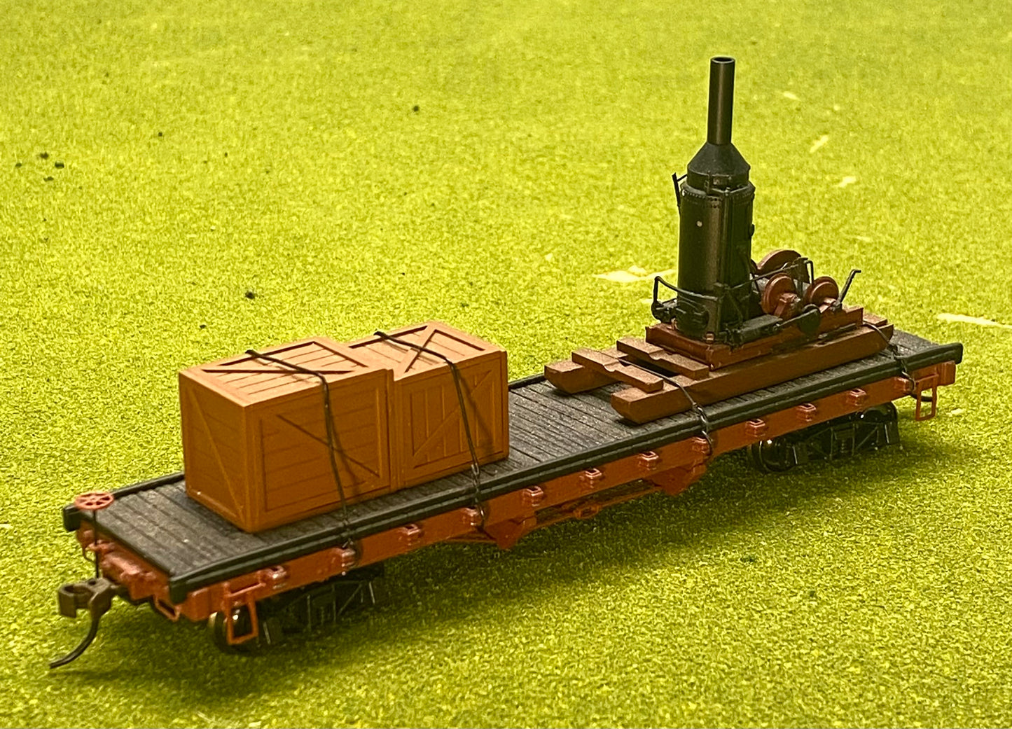 Rochester Model Rail VERY RARE HO Scale Flat Car + Load by Jack Matsik
